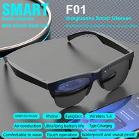 Smart Bluetooth V5.4 Sunglasses Glasses Call Outdoor Sports Headphones HIFI Black Technology Anti-touch UV For Men And Women