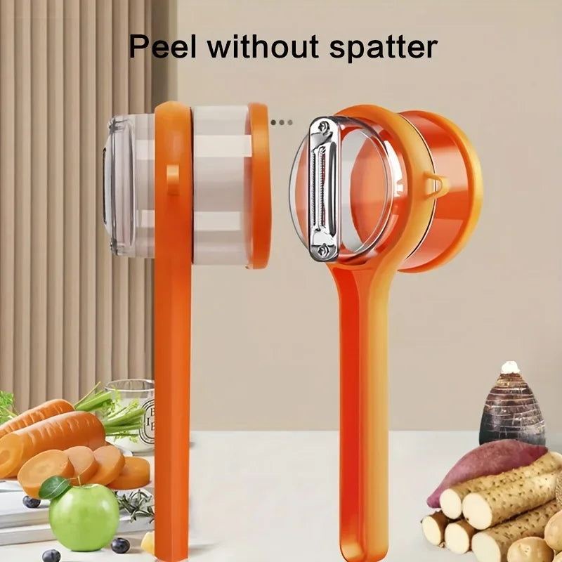 2 Pieces Peeler With Storage Box, For Fruit Vegetable Peeling Ergonomic Grip, Easy Practical, Durable Plastic Peeler ﻿