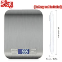Digital Kitchen Scale LED Display 5kg/1g Stainless Steel Panel Electronic Scales Home Jewelry Food Snacks Weighing Baking Tools
