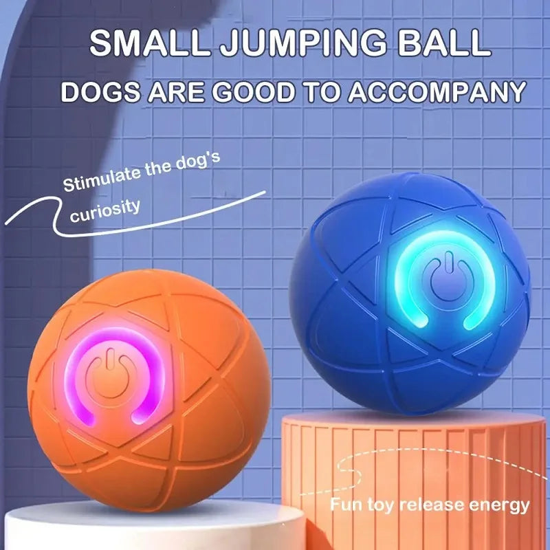 Dog Toys Intelligent Gravity Jump Ball Rechargeable Bite-Resistant Rolling Ball Cat And Dog Chase Interactive Pet Toys