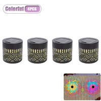 1/4pcs Solar Mandala Sunflower Outdoor Wall Light Waterproof Garden Decorative Lamp for Yard Courtyard Fence Decor