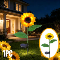 Solar Garden Lights Outdoor Sunflowers Garden Decor Lawn Lamp Waterproof Outdoor Decorations for Landscape Ard Patio Fence