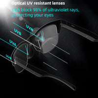 Smart Bluetooth V5.4 Sunglasses Glasses Call Outdoor Sports Headphones HIFI Black Technology Anti-touch UV For Men And Women