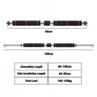 150kg Adjustable Door Horizontal Bars Exercise Home Workout Gym Chin Up Pull Training Bar Sport Fitness Wall Tension Muscle