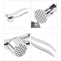 1pc Stainless Steel Garlic Press Ginger Crusher Heavy-Duty Manual Handheld Crusher Daily Cooking Garlic Crusher, Ginger Grater