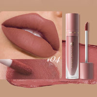 DUNUF  8-color matte velvet smooth easy-to-apply square tube lip gloss waterproof three-dimensional plumping lipstick
