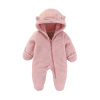 Newborn Baby Flannel Rompers Soft Warm Autumn Winter Bodysuit for Boys & Girls Cartoon Print Jumpsuit 0-19M Newborn Baby Clothes