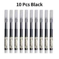 Needle Type Gel Pens Straight Liquid Ballpoint Pen Kawaii Stationery School Office Supplies Writing 10Pcs/set High