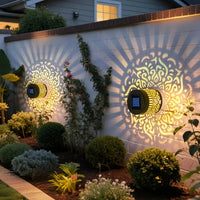 Solar-Powered Datura Lantern Light Wall Lamp Outdoor Garden Patio Walkway Decorations 1PCS Lighting for Garden Decor