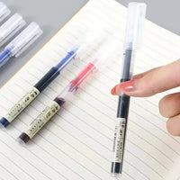 Needle Type Gel Pens Straight Liquid Ballpoint Pen Kawaii Stationery School Office Supplies Writing 10Pcs/set High