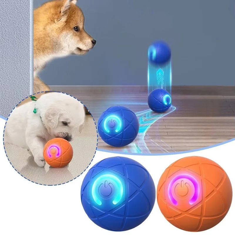 Dog Toys Intelligent Gravity Jump Ball Rechargeable Bite-Resistant Rolling Ball Cat And Dog Chase Interactive Pet Toys