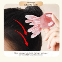 Resin Octopus Massage Comb Head Meridian Scraping Scalp Massage Brush Acupuncture SPA Gua Sha Massage Comb for Fatigue Relief