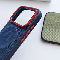 For iPhone 17 Pro Max 17 Air Case Luxury Magnetic Soft TPU+Nylon Woven Leather Back Anti-Fingerprint Cover for iPhone17
