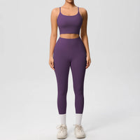 Yoga Clothes Women Tracksuit Athletic Wear Pilates Fitness Suit Gym Workout Push Up Clothes Sports Bra Leggings Suit 2 Piece