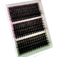 New 15Rows DIY 5D Fluffy Lash Clusters 60D-200D Thick Eyelash Clusters Wispy Individual Lashes 10-20mm Cluster Eyelash Extension