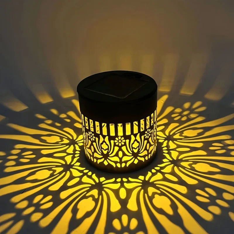 Solar-Powered Datura Lantern Light Wall Lamp Outdoor Garden Patio Walkway Decorations 1PCS Lighting for Garden Decor