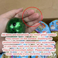 Mini Glitter Dumpling Squishy with Box Dumplings Sensory Steamer Soft Dough Ball for Decompression Fidget Toy Stress Relief Gift