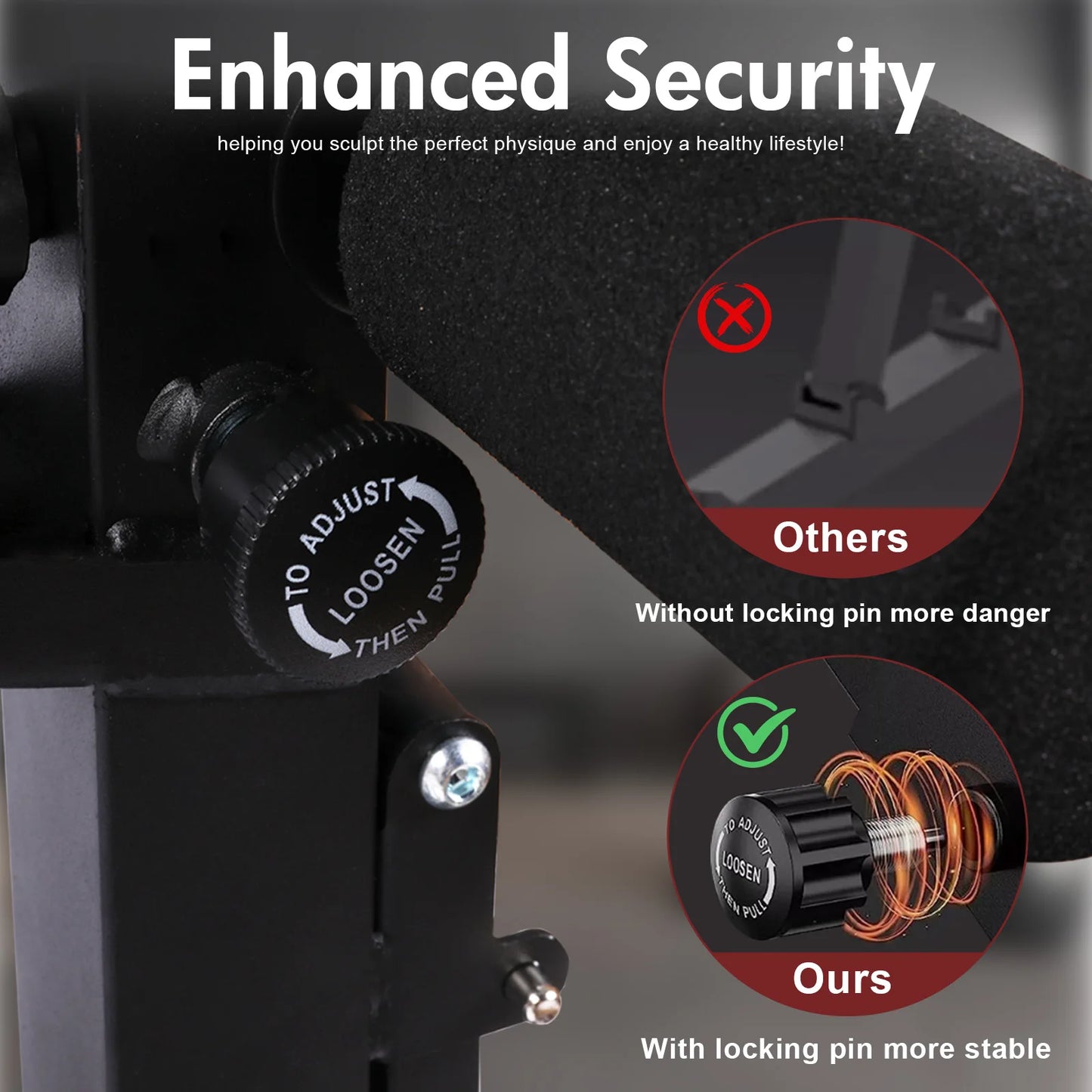 Adjustable Weight Bench 7-Level Foldable with Extended Headrest Leg Extension Incline Decline Bench 770 lbs Full-Body Strength