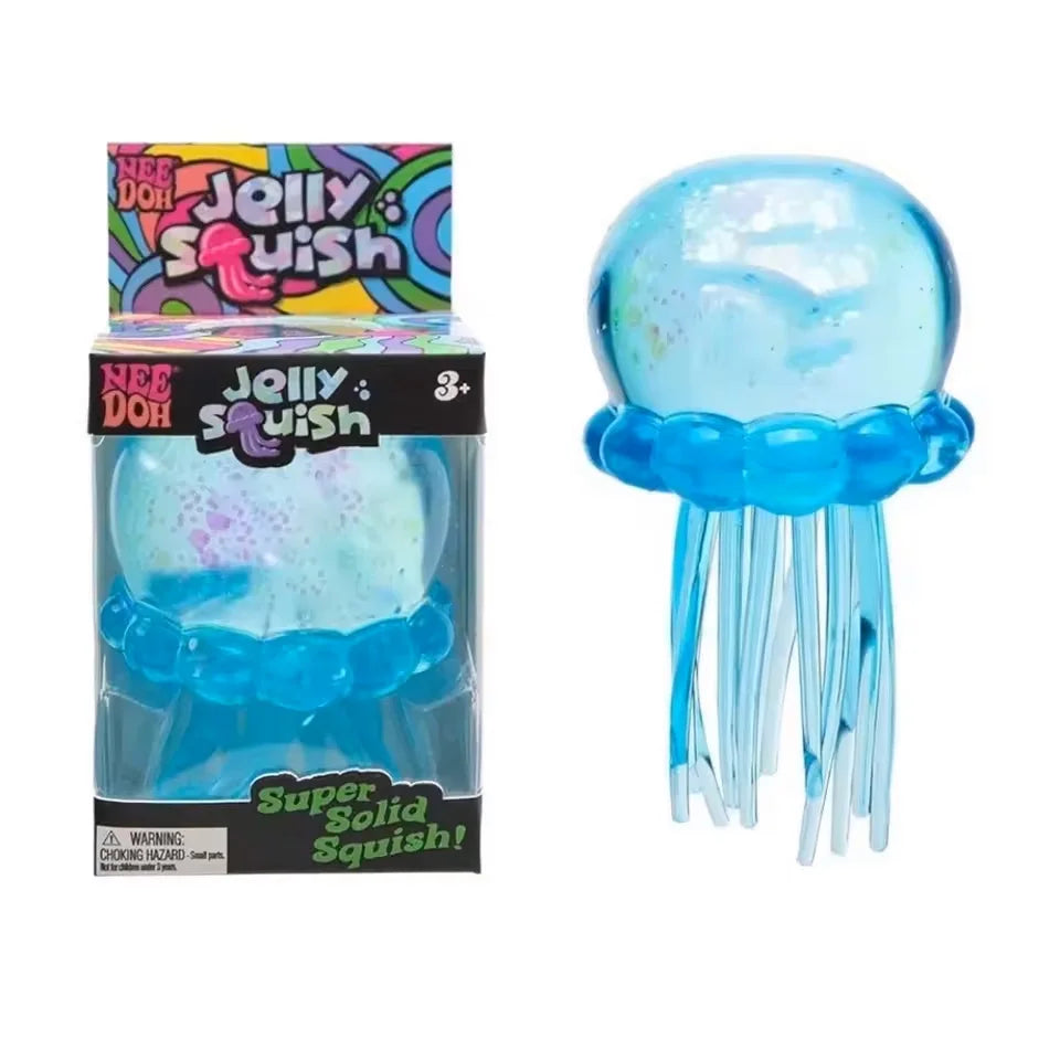 Squishies Nee Doh Jellyfish Squish Toy Fidget Toy, Water Sensory Soft Jelly Squeeze Stress Relief Fidget Toy
