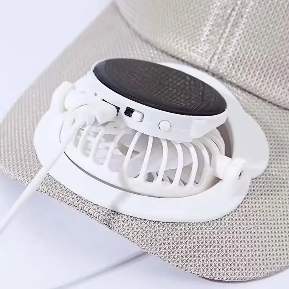 Solar Fan Hat USB Rechargeable Sunscreen Cap with Built-in Fan Outdoor Sun Protection Sunhat for Fishing Hiking Golf Camping
