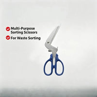 Multi‑Purpose Sorting Scissors S3716317 Household Garbage Classification L‑Shape Stainless Steel Shears With Safety Cap