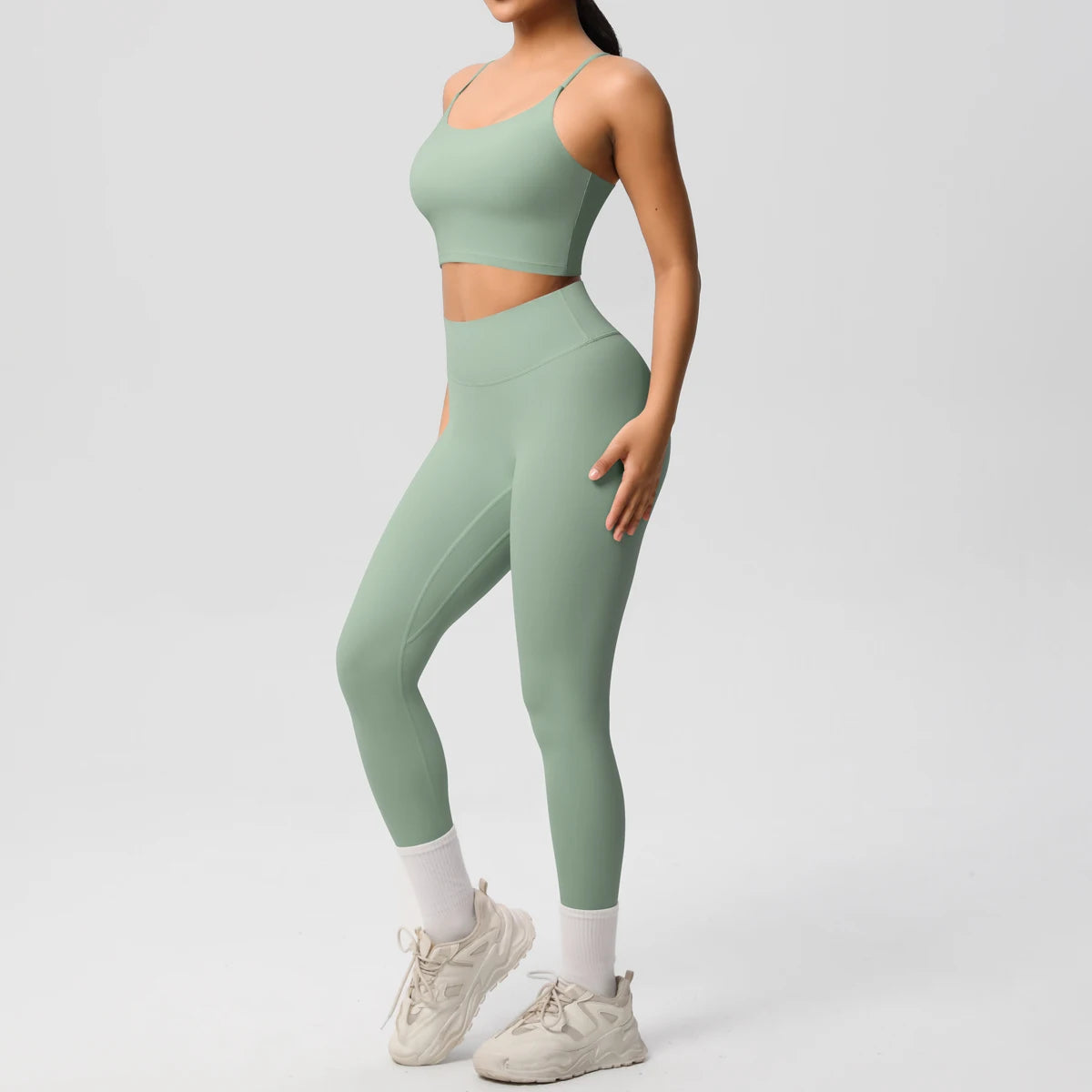 Yoga Clothes Women Tracksuit Athletic Wear Pilates Fitness Suit Gym Workout Push Up Clothes Sports Bra Leggings Suit 2 Piece