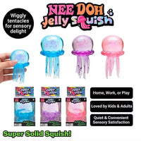 Squishies Nee Doh Jellyfish Squish Toy Fidget Toy, Water Sensory Soft Jelly Squeeze Stress Relief Fidget Toy