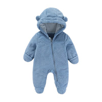Newborn Baby Flannel Rompers Soft Warm Autumn Winter Bodysuit for Boys & Girls Cartoon Print Jumpsuit 0-19M Newborn Baby Clothes
