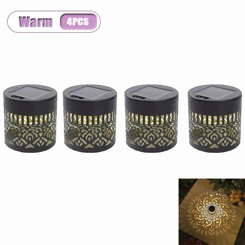 1/4pcs Solar Mandala Sunflower Outdoor Wall Light Waterproof Garden Decorative Lamp for Yard Courtyard Fence Decor