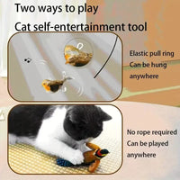 Interactive Touch-Activated Flapping Bird Cat Toy Plush Sparrow Kicking Toy with Realistic Chirping Sound, Suitable for Exercise