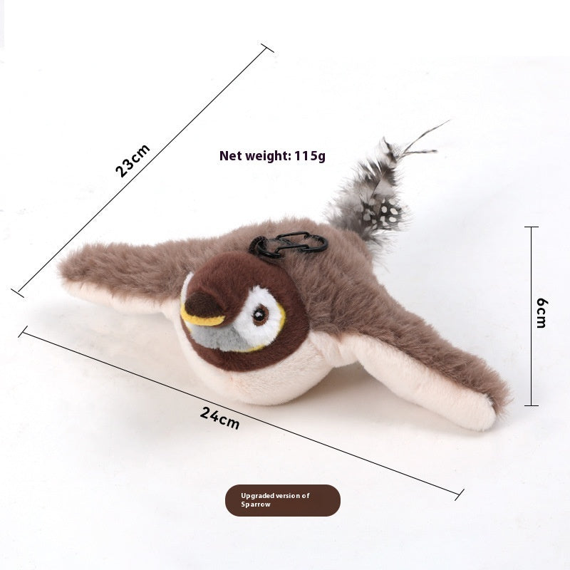 Cat Plush Toys For Indoor Cats Automatic Flapping Bird Cat Toy USB Rechargeable Electronic Pet Enrichment Toys