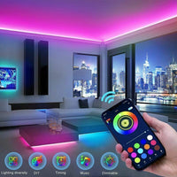 RGB LED Strip Lights with Bluetooth Remote
