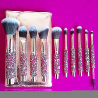 Diamond Inlaid Handmade Custom Makeup Brush 10 IN 1