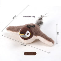 Cat Plush Toys For Indoor Cats Automatic Flapping Bird Cat Toy USB Rechargeable Electronic Pet Enrichment Toys