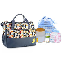 Mummy Diaper Shoulder Bag Set w/Changing Pad – Large Water-Resistant Nappy Bag with Insulated 5 Pockets