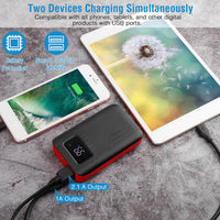 Portable Power Bank with Dual USB & LCD Display