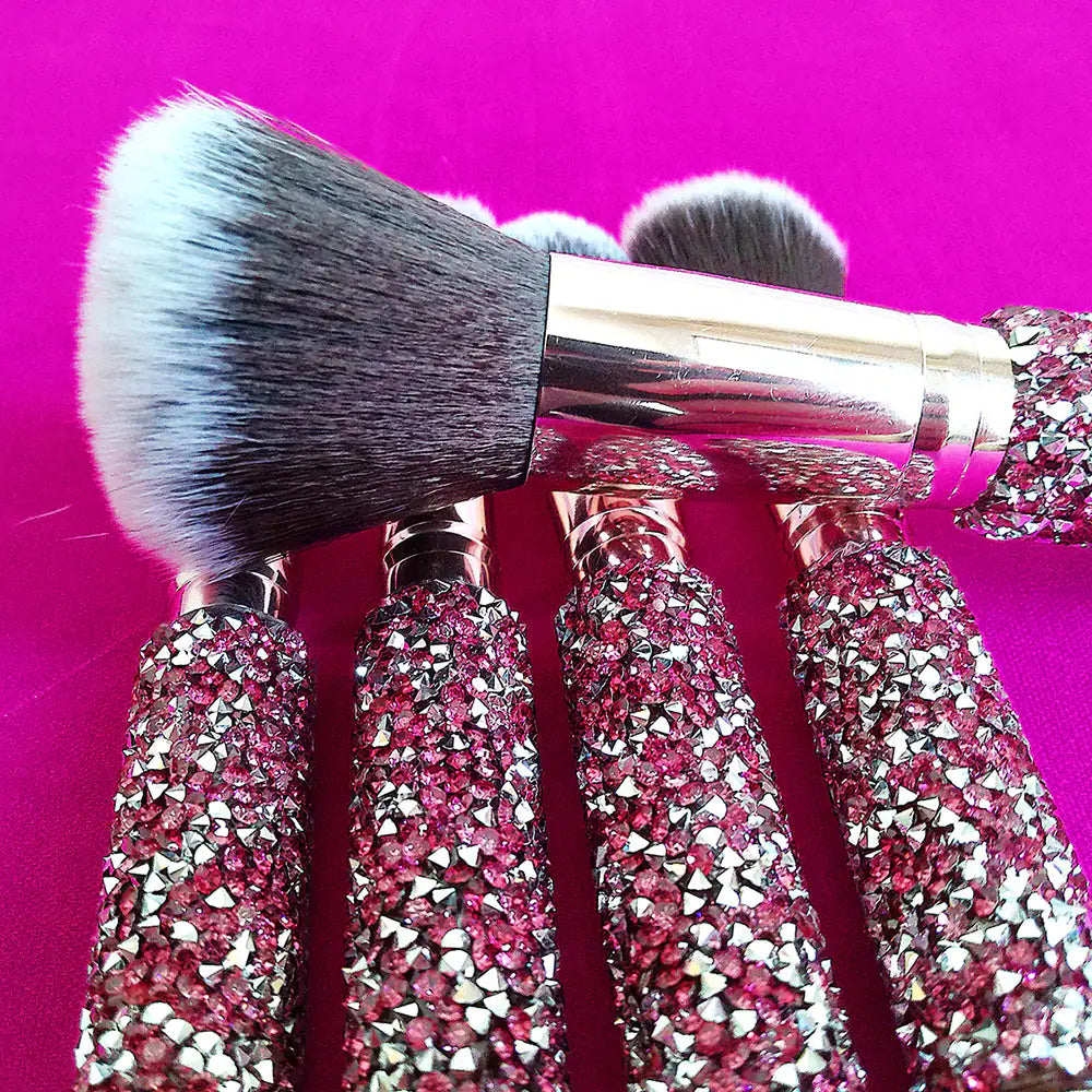 Diamond Inlaid Handmade Custom Makeup Brush 10 IN 1